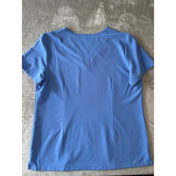 FIGS Catarina Scrub Top Sz M | Technical Collection V-Neck Medical Uniform Blue - Picture 3 of 5